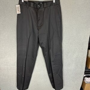 Dockers Pants Mens 32x34 Grey Signature Classic Fit Flat Front Casual Cotton‎